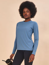 Load image into Gallery viewer, Image 02: Uv Line T-Shirt Longsleeve Uvpro Indigo Upf50+