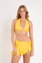 Load image into Gallery viewer, Model Front: Rio De Sol Jupe De Page Bio-Luz-Solar Mini Skirt