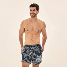 Load image into Gallery viewer, Model Front: Uv Line Short De Bain Short Acqua Coqueiros Marinho Upf50+