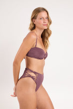 Load image into Gallery viewer, Image 02: Rio De Sol Ensemble Set Malibu-Ebano Bandeau-Iris Highwaist-Spin-Iris