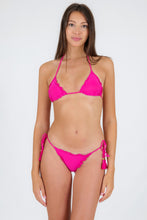 Load image into Gallery viewer, Model Front: Rio De Sol Bas Bottom Amaranto Frufru