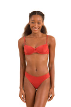 Load image into Gallery viewer, Model Front: Rio De Sol Haut Top Malibu-Chili Balconet