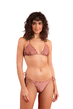 Load image into Gallery viewer, Model Front: Rio De Sol Bas Bottom Shimmer-Copper Frufru