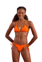 Load image into Gallery viewer, Model Front: Rio De Sol Bas Bottom Dots-Orange Frufru