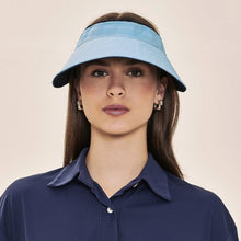 Load image into Gallery viewer, Image 05: Uv Line Visière Visor Bali Fem Navy Light Blue Upf50+