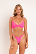 Load image into Gallery viewer, Model Front: Rio De Sol Haut Top Mtx-Ultrapink Paola