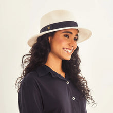 Load image into Gallery viewer, Image 02: Uv Line Chapeau Panama Hat Shanghai Imp Uni White Black Upf50+