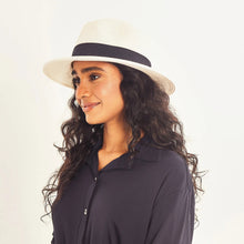 Load image into Gallery viewer, Image 04: Uv Line Chapeau Panama Hat Shanghai Imp Uni White Black Upf50+