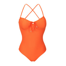 Load image into Gallery viewer, Product Front: Rio De Sol Une Pièce Dots-Orange Julia