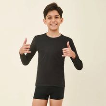 Load image into Gallery viewer, Image 04: Uv Line T-Shirt Longsleeve Uvpro Kids Black Upf50+