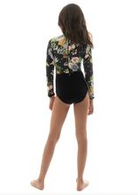 Load image into Gallery viewer, Model Back: Maaji Une Pièce Fille Black Bouquet Miku One Piece