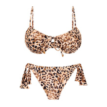 Load image into Gallery viewer, Product Front: Rio De Sol Ensemble Set Leopard Balconet-Tie Italy