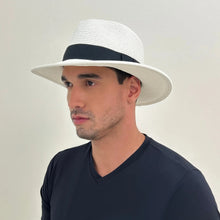 Load image into Gallery viewer, Image 06: Uv Line Chapeau Panama Chapeu Shanghai Branco/Preto