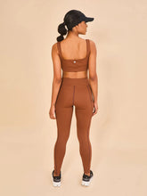 Load image into Gallery viewer, Model Back: Uv Line Fitness Bas Legging Fit Aspen Brown Upf50+
