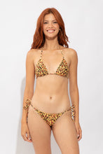 Load image into Gallery viewer, Model Front: Rio De Sol Bas Bottom Yellow-Feline Lacinho
