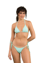 Load image into Gallery viewer, Model Front: Rio De Sol Ensemble Set Malibu-Menta Tri-Inv Cheeky-Tie