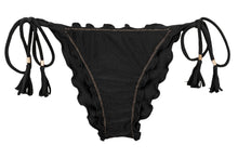 Load image into Gallery viewer, Product Front: Rio De Sol Bas Bottom Shimmer-Black Frufru