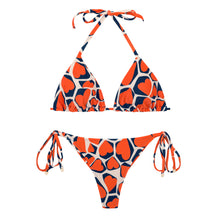 Load image into Gallery viewer, Product Front: Rio De Sol Ensemble Set Amore-Red Tri-Inv Cheeky-Tie