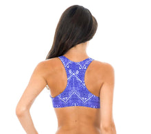 Load image into Gallery viewer, Model Back: Rio De Sol Haut Soutien Bluejean Sporty