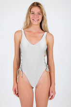 Load image into Gallery viewer, Model Front: Rio De Sol Une Pièce Shimmer-White Zoe