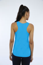 Load image into Gallery viewer, Model Back: Alto Giro Fitness Haut Regata Skin Fit Inspiracional Azul Vivid
