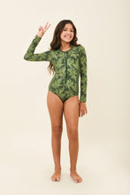 Load image into Gallery viewer, Image 04: Uv Line Une Pièce Fille Girl Macae Folhagem Verde Upf50+