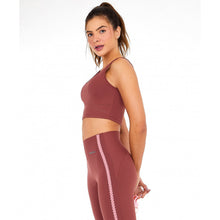 Load image into Gallery viewer, Image 02: Alto Giro Fitness Haut Top Bodytex Ii Com Laser Marrom Mahogany