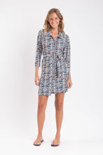 Load image into Gallery viewer, Model Front: Rio De Sol Chemise Ikat Chemise