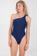 Load image into Gallery viewer, Model Front: Rio De Sol Une Pièce Navy Santorini