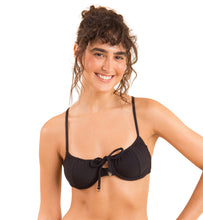 Load image into Gallery viewer, Gallery: Rio De Sol Haut Top Dots-Black Balconet-Tie