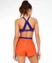 Load image into Gallery viewer, Model Back: Alto Giro Fitness Haut Top Blackout Ii Recorte Costas Fusionado Roxo Eletric