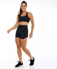 Load image into Gallery viewer, Image 02: Alto Giro Fitness Haut Top Hyper Costas Cruzadas Preto