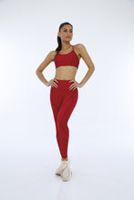 Load image into Gallery viewer, Image 02: Alto Giro Fitness Haut Top Hyper Recortes Atlanta Vermelho Haute Red