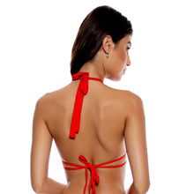 Load image into Gallery viewer, Image 05: Luli Fama Haut Top Cross High Lava Red
