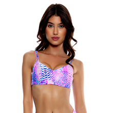 Load image into Gallery viewer, Gallery: Luli Fama Haut Top Strappy Blue Pink
