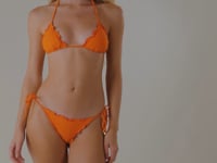 Load and play video in Gallery viewer, Video: Rio De Sol Haut Top Dots-Orange Frufru