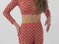 Load and play video in Gallery viewer, Video: Rio De Sol Pantalon De Plage Floral-Scales Pants Lana