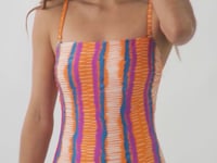 Load and play video in Gallery viewer, Video: Rio De Sol Une Pièce Stripes Cleo