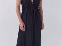 Load and play video in Gallery viewer, Video: Rio De Sol Vêtement De Plage Black Long Dress Soleil