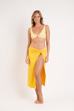 Load image into Gallery viewer, Model Front: Rio De Sol Jupe De Page Bio-Luz-Solar Long Skirt Knot