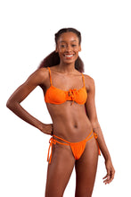 Load image into Gallery viewer, Model Front: Rio De Sol Bas Bottom Dots-Orange Pipa