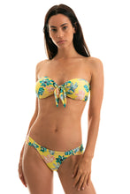 Load image into Gallery viewer, Model Front: Rio De Sol Bas Bottom Florescer Bandeau