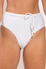 Load image into Gallery viewer, Gallery: Rio De Sol Bas Bottom Shimmer-White Belted-High-Waist