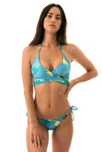 Load image into Gallery viewer, Model Front: Rio De Sol Ensemble Flower Geometric Transp Comfort