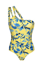 Load image into Gallery viewer, Product Front: Rio De Sol Une Pièce Lemon Flower One Shoulder