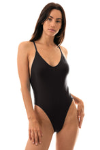 Load image into Gallery viewer, Model Front: Rio De Sol Une Pièce Preto Hype
