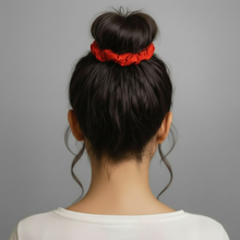 Load image into Gallery viewer, Model Back: Rio De Sol Chouchou Rouge Scrunchie