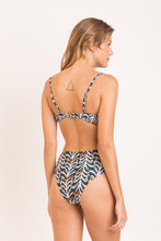 Load image into Gallery viewer, Model Back: Rio De Sol Ensemble Set Ikat Twist Hotpants