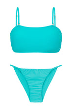 Load image into Gallery viewer, Product Front: Rio De Sol Ensemble Set Jade Bandeau-Reto Cheeky-Fixa
