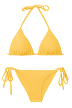 Load image into Gallery viewer, Product Front: Rio De Sol Ensemble Set Malibu-Yellow Tri-Inv Cheeky-Tie